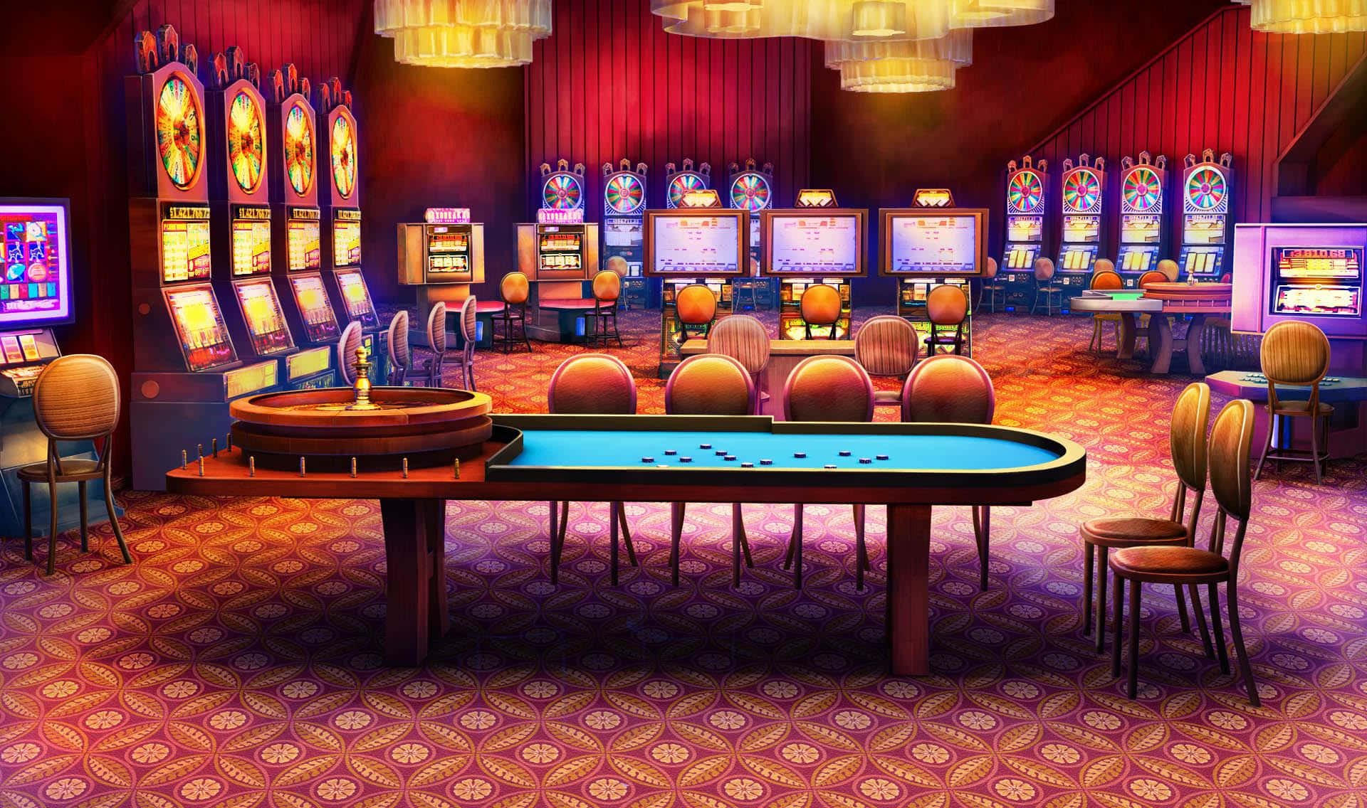 Meja French Roulette dengan tata letak Prancis dan area penempatan taruhan di king777
